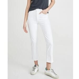 MOTHER Tomcat Straight Jeans Totally Innocent White Size 24